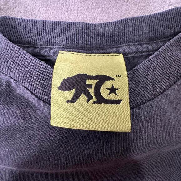 Vintage Y2K The West Coast no.31 Fabricali Big Logo Black Graphic T-shirt 2XL - Picture 4 of 8